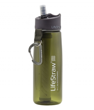 Wasserflasche Go 2-stufiger Filtration grün